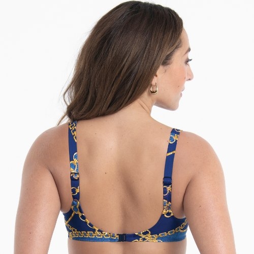 Rosa Faia Bademode Hermine jeans blau unwattierter bikini bh