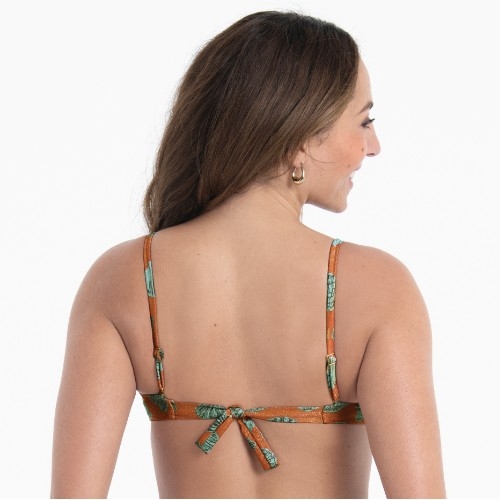 Rosa Faia Bademode Tara braun gemoldefer bikini bh