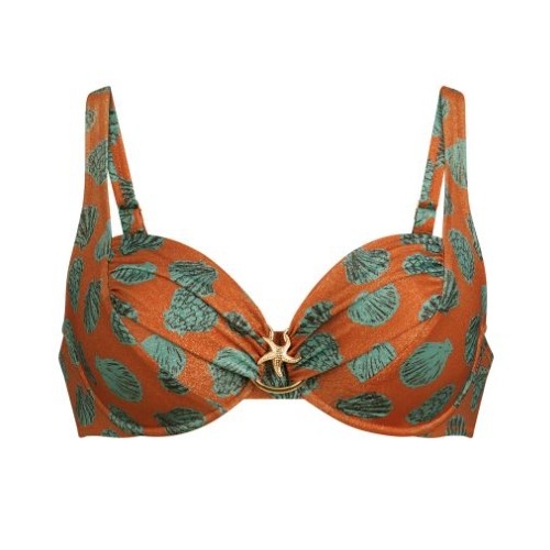 Rosa Faia Bademode Hermine braun unwattierter bikini bh