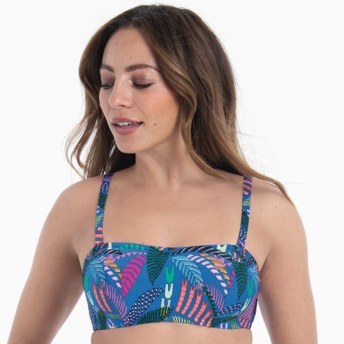 Rosa Faia Bademode Bella blau unwattierter bikini bh