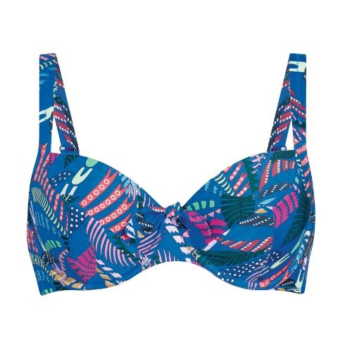 Rosa Faia Bademode Luna blau unwattierter bikini bh