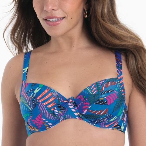 Rosa Faia Bademode Luna blau unwattierter bikini bh
