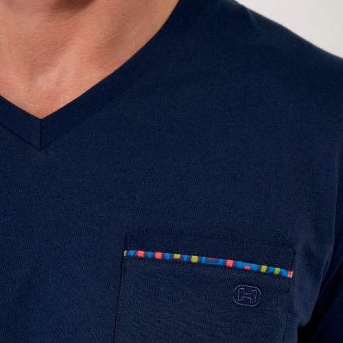 HOM Bellagio navy-blau pyjama