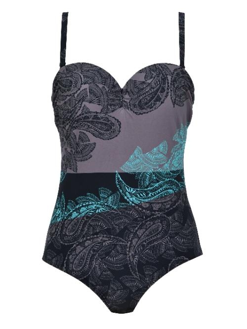 Naturana Badmode Damen schwarz/braun badeanzüge