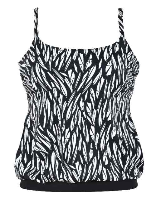 Naturana Badmode Damen schwarz/weiß tankini top