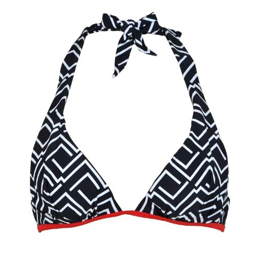 Naturana Badmode Damen schwarz/weiß gemoldefer bikini bh