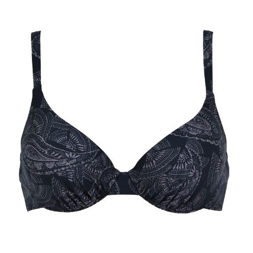 Naturana Badmode Damen schwarz/braun gemoldefer bikini bh