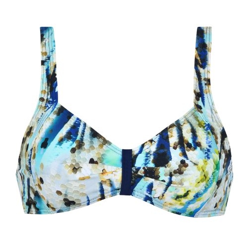 Naturana Badmode  blau unwattierter bikini bh