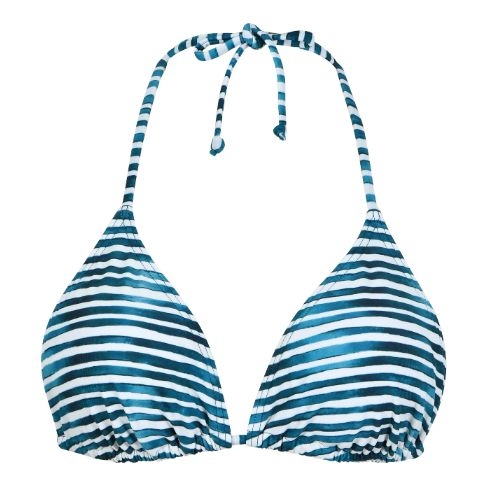 Naturana Badmode Damen grün/weiß gemoldefer bikini bh