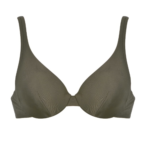 Naturana Badmode Damen khaki gemoldefer bikini bh