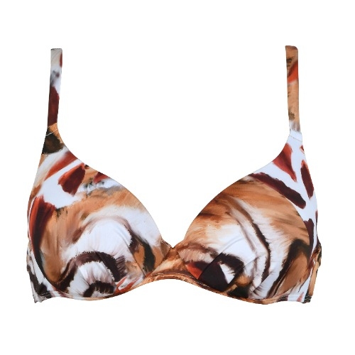 Naturana Badmode Damen schwarz/braun gemoldefer bikini bh