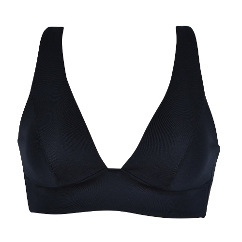 Naturana Badmode Damen schwarz unwattierter bikini bh