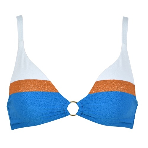 Naturana Badmode Damen grün/weiß gemoldefer bikini bh