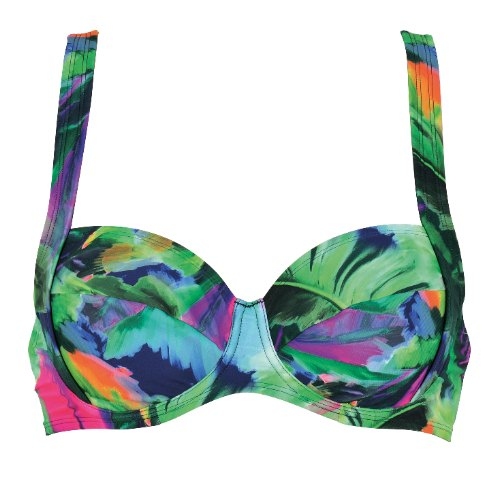 Naturana Badmode Damen navy-blau unwattierter bikini bh