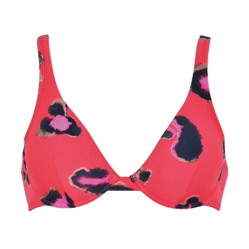 Naturana Badmode Damen rot unwattierter bikini bh