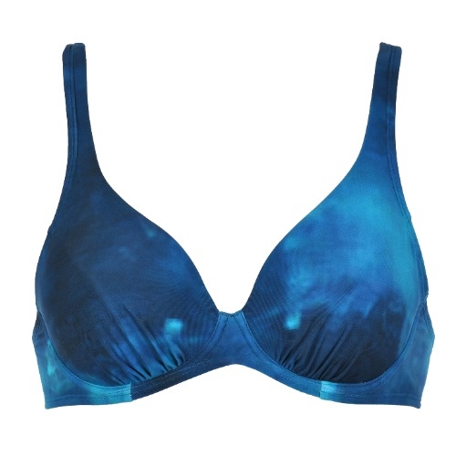 Naturana Badmode Damen petrol unwattierter bikini bh