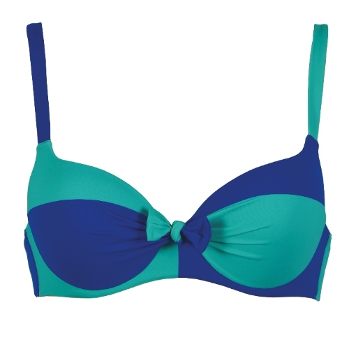 Naturana Badmode Damen blau gemoldefer bikini bh