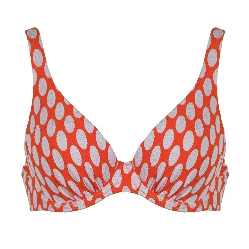 Naturana Badmode Damen rot unwattierter bikini bh