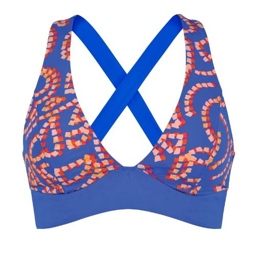 Naturana Badmode  blau gemoldefer bikini bh