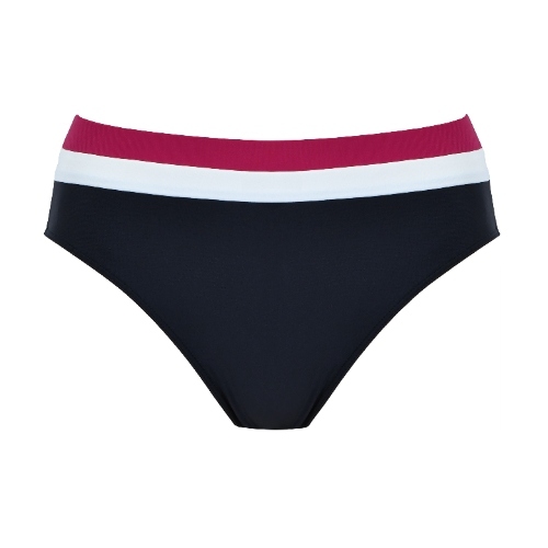 Naturana Badmode Damen schwarz/violett bikini slip