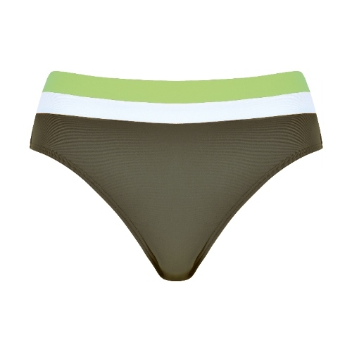 Naturana Badmode Damen grün/weiß bikini slip