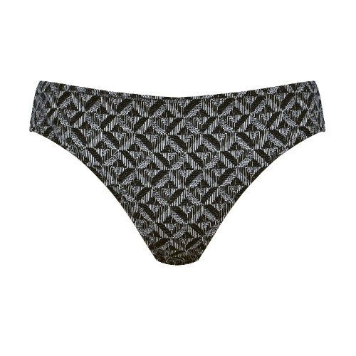 Naturana Badmode Damen schwarz/print bikini slip