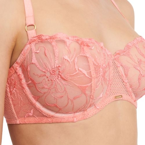 Chantelle Fleurs peach pink nicht geformter bh