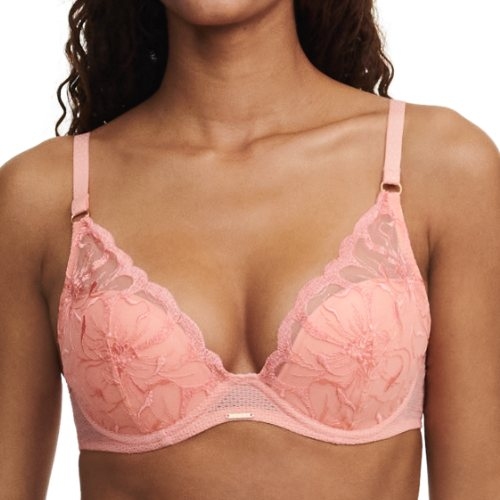 Chantelle Fleurs peach pink vorgeformter bh