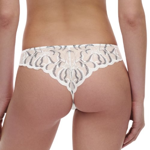 Chantelle Fleurs weiß/schwarz brasilianischer slip