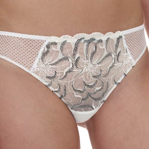 Chantelle Fleurs weiß/schwarz brasilianischer slip