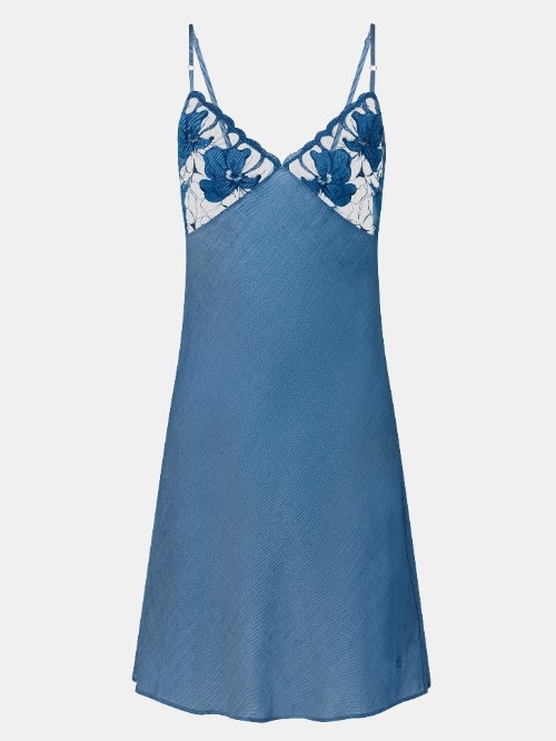 Chantelle Nachtmode Fleurs jeans blau slipdress