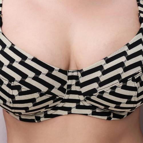 Femilet Badmode Santosa schwarz/gold unwattierter bikini bh