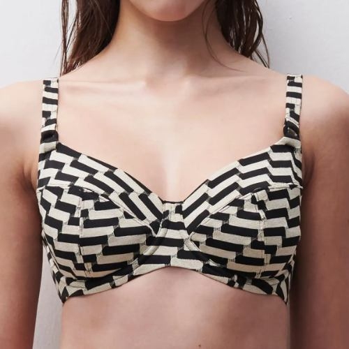 Femilet Badmode Santosa schwarz/gold unwattierter bikini bh