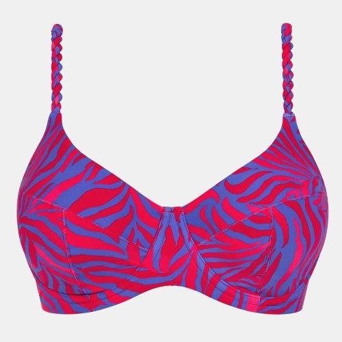 Femilet Badmode Tidra blau/rot unwattierter bikini bh