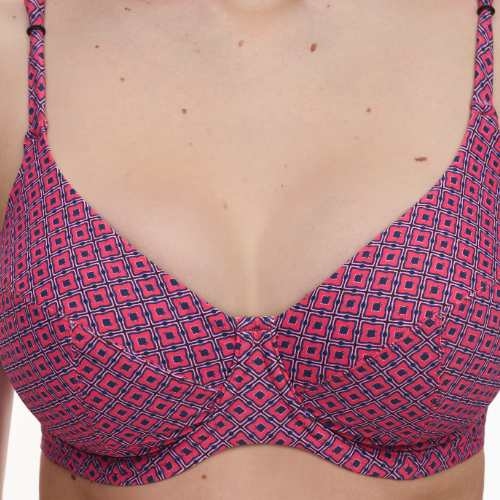 Femilet Badmode Tidra pink/print unwattierter bikini bh