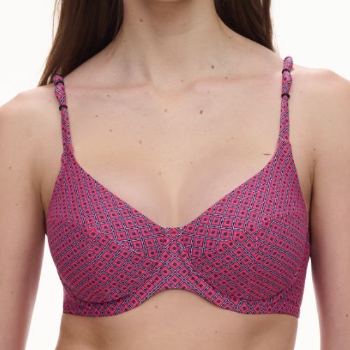 Femilet Badmode Tidra pink/print unwattierter bikini bh