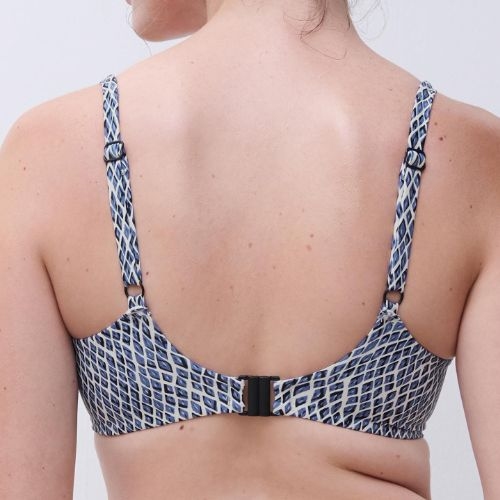 Femilet Badmode Tidra blau/print unwattierter bikini bh