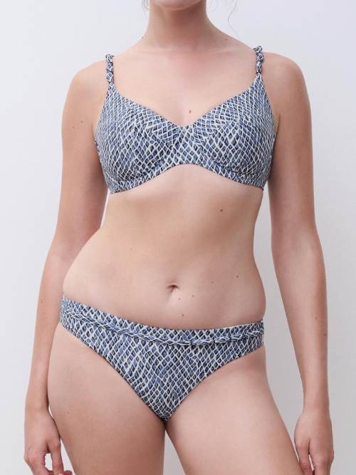 Femilet Badmode Tidra blau/print unwattierter bikini bh