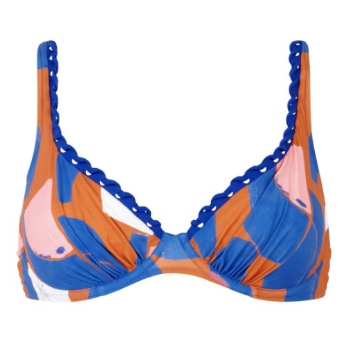 Chantelle Badmode Tribe blau/print unwattierter bikini bh