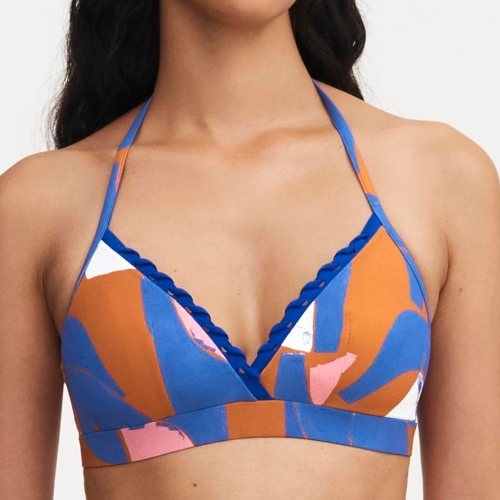 Chantelle Badmode Tribe blau/print unwattierter bikini bh