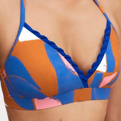 Chantelle Badmode Tribe blau/print unwattierter bikini bh