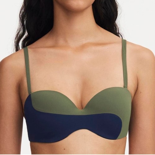 Chantelle Badmode Aura blau/grün unwattierter bikini bh