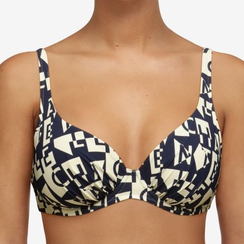 Chantelle Badmode Identity weiß/schwarz unwattierter bikini bh