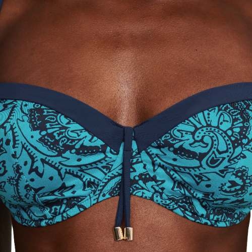 Chantelle Badmode Flowers blau unwattierter bikini bh
