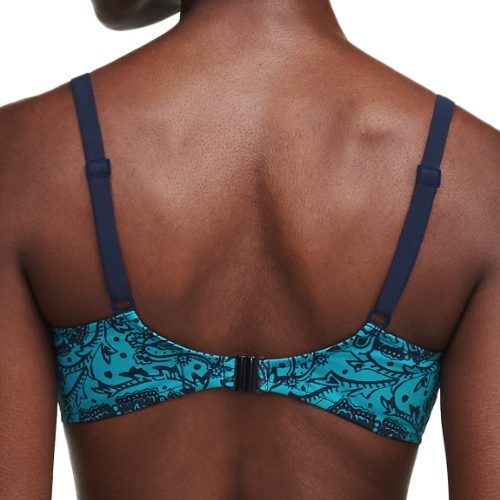 Chantelle Badmode Flowers blau unwattierter bikini bh