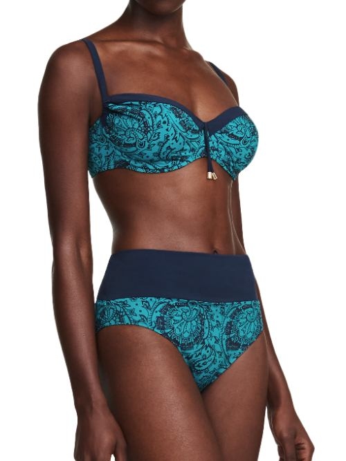 Chantelle Badmode Flowers blau unwattierter bikini bh