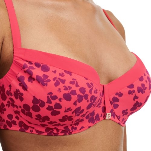 Chantelle Badmode Flowers pink unwattierter bikini bh