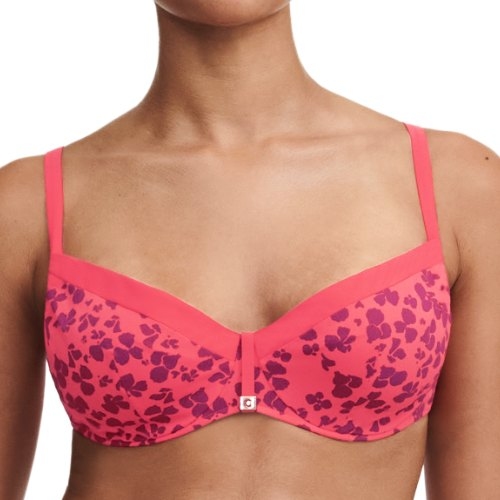 Chantelle Badmode Flowers pink unwattierter bikini bh