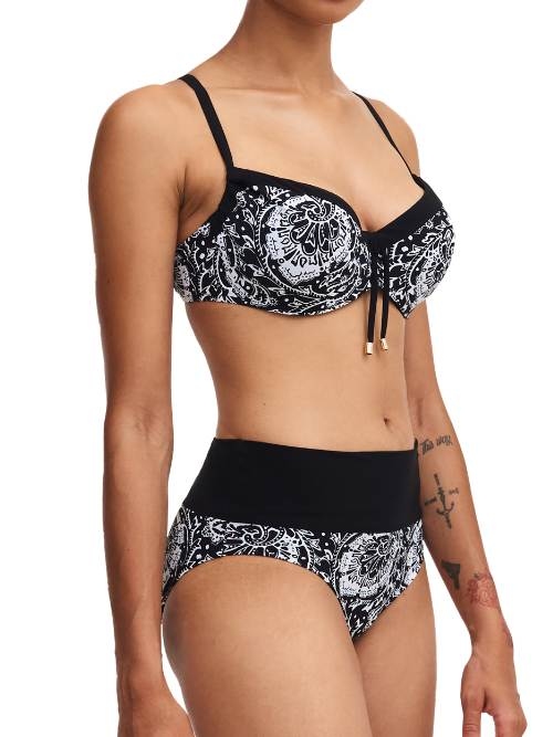 Chantelle Badmode Flowers schwarz/weiß unwattierter bikini bh