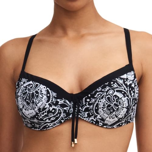 Chantelle Badmode Flowers schwarz/weiß unwattierter bikini bh